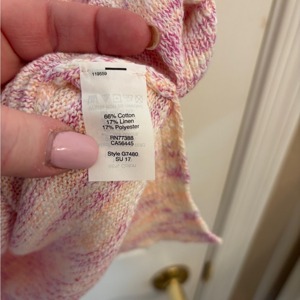 J. Crew Pink and Cream Knit Sleeveless Women’s XL New with Tags Knit Summer - Picture 9 of 9
